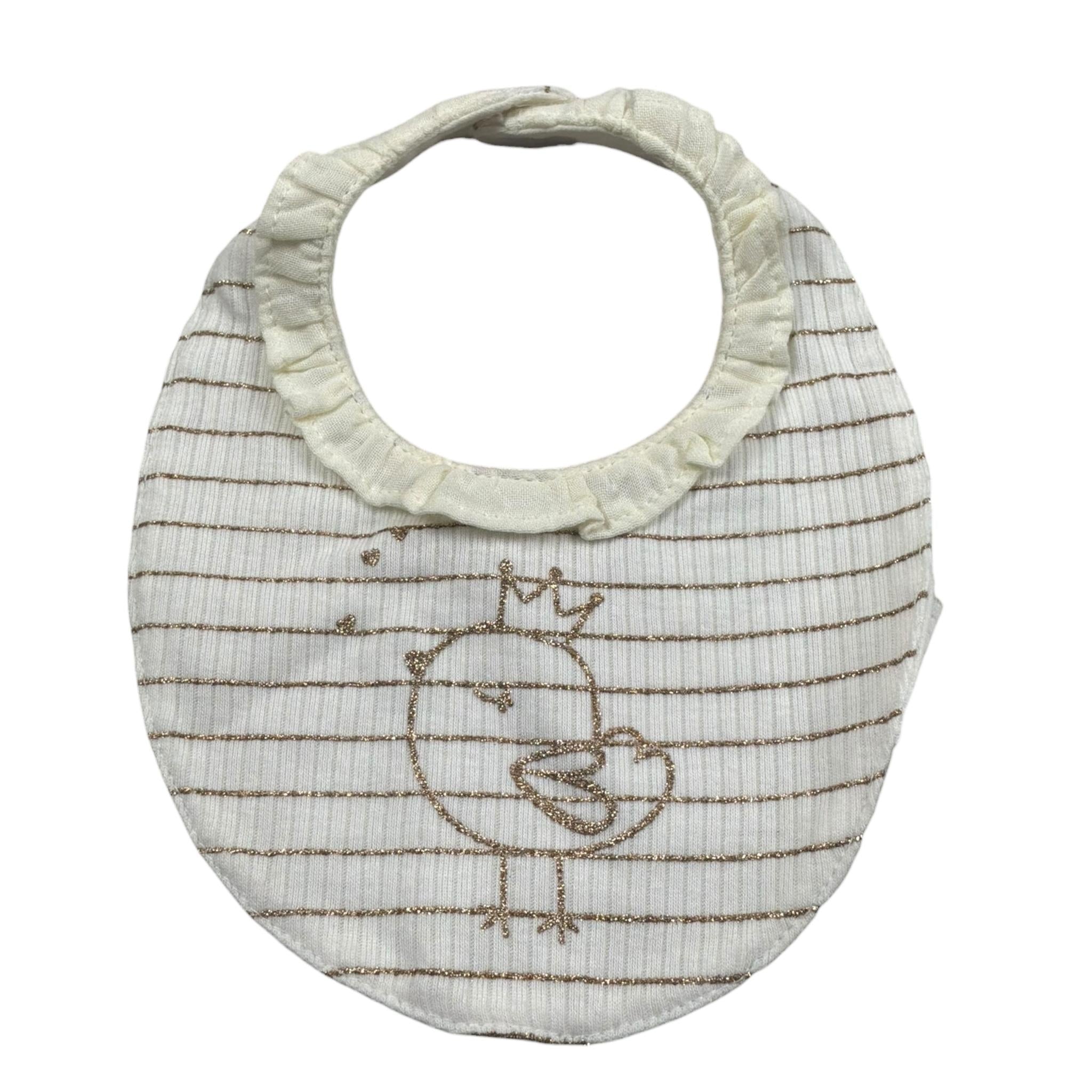 Mayoral Bavetta Tinta Unita Fantasia A Righe per Neonata 9098 PANNA MAYORAL 