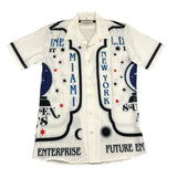 Louis Dieudonne' Camicia Mezza Manica Stampa Fantasia Panna Per Bambino