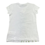 Monnalisa T-Shirt Girocollo Tinta Unita con Stampa Fiori per Bambina 193601S1 BIANCO MONNALISA 