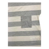 Petit Indi Pagliaccetto Bicolore Mezza Manica Con Fantasia A Righe Bianco/Grigio Per Neonato