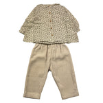 LALALU' completo 2 pezzi camicia-pantalone Beige per Neonata CTL011N BEIGE LALALU' 