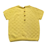 Wedoble T-Shirt Girocollo Tinta Unita Giallo Per Neonata