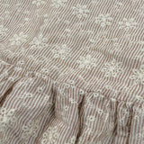 Lalalu' Abito Tinta Unita con Fantasia A Righe per Bambina VTL70PB BIANCO LALALU' 