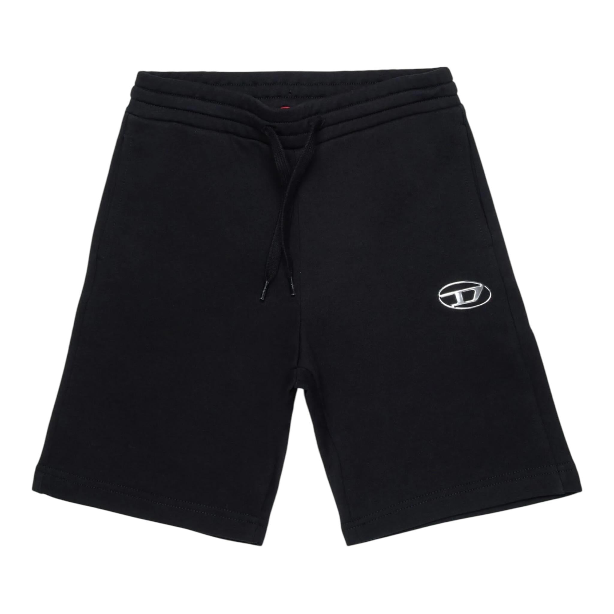 Diesel Bermuda Tinta Unita con Logo per Bambino J02239X NERO DIESEL 