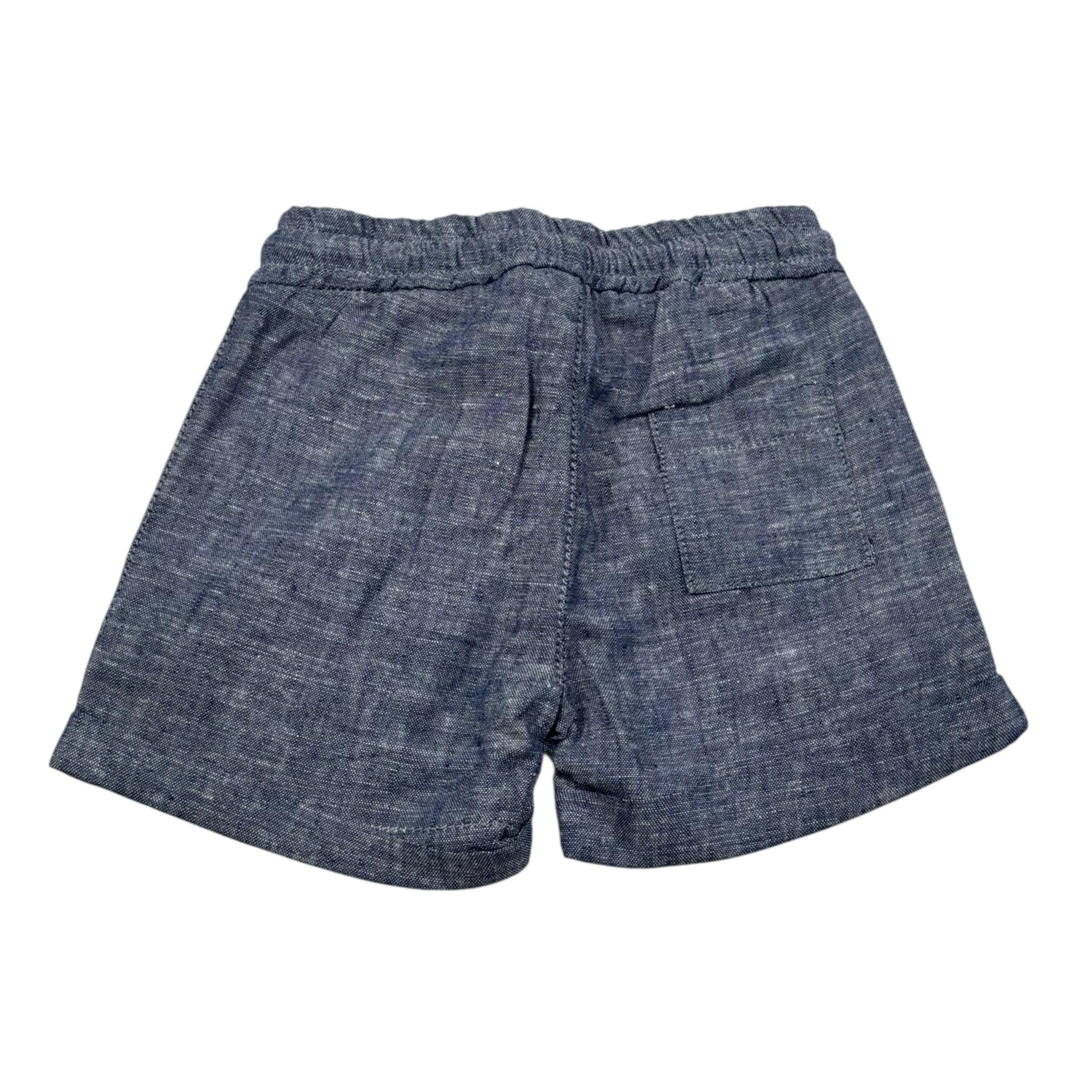 Siviglia Bermuda Tinta Unita con Elastico In Vita per Neonato SVNSO17308 BLU SIVIGLIA 