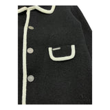 MARAE KIDS cappotto tinta unita con profili in contrasto Nero per Bambina 3326 NERO MARAE KIDS 