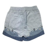 Stella Mccartney Short In Denim Tinta Unita Con Stampa Azzurro Per Neonata