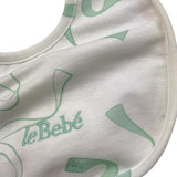 Le Bebe' Bavetta Tinta Unita con Stampa per Neonata LBG5614 BIANCO LE BEBE' 