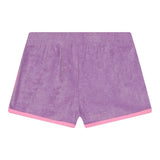 Billieblush Short Tinta Unita con Stampa e Profili In Contrasto Viola per Bambina