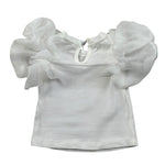 Miss Grant T-Shrit Girocollo Tinta Unita con Applicazioni per Bambina MG1244J BIANCO MISS GRANT 