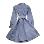 Trussardi Abito Modello Camicia con Fantasia A Righe per Bambina TGP26086VE AZZURRO TRUSSARDI 