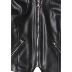 Patrizia Pepe Giubbino In Ecopelle tinta unita con Zip Nero per Bambina 7O0014X NERO PATRIZIA PEPE 