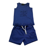 John Richmond Completo 2 Pezzi Canotta-Bermuda Tinta Unita per Neonato RIP26006CJ BLU JOHN RICHMOND 
