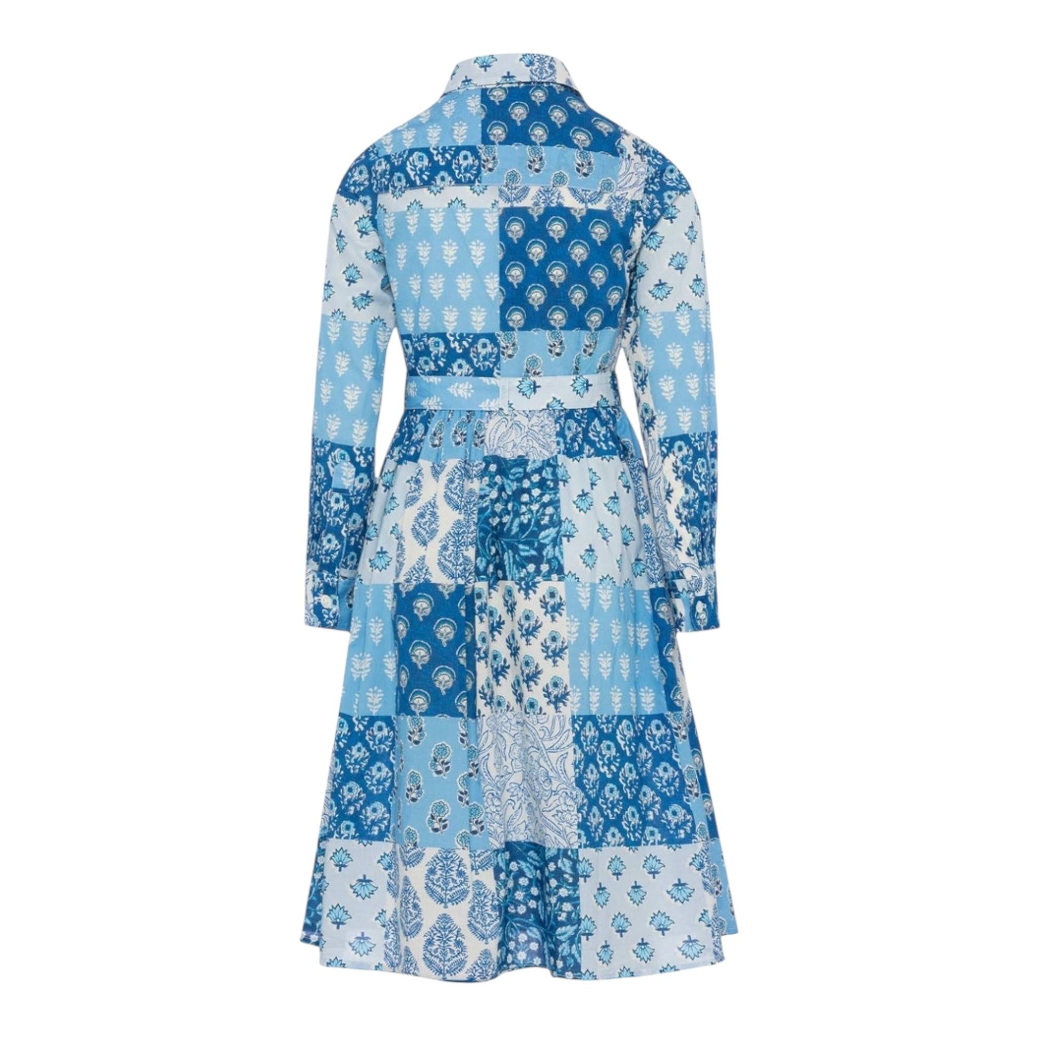 Saint Barth Abito Manica Lunga Stampa Fantasia per Bambina PIH0001 BLU SAINT BARTH 