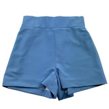 Patrizia Pepe Short Tinta Unita Con Elastico In Vita Azzurro Per Bambina