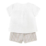 Mayoral Completo 2 Pezzi Camicia-Bermuda Bicolore per Neonato 1211 BIANCO/BEIGE MAYORAL 