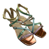 Gallucci Sandali Multicolor Con Chiusura Fibia Multicolor Per Bambina