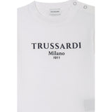 Trussardi T-Shirt Girocollo Tinta Unita con Stampa per Neonato TIP25011TSXXX BIANCO TRUSSARDI 