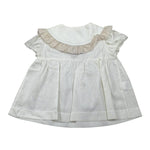 La Stupenderia Camicia Mezza Manica Tinta Unita con Colletto per Bambina TJCM72X PANNA LA STUPENDERIA 