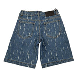 Daniele Alessandrini Bermuda In Denim Tinta Unita con Strappi per Bambino 1236SD00256XX BLU DANIELE ALESSANDRINI 