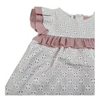 Juliana Abito Mezza Manica Fantasia A Righe con Culotte per Neonata 25153 BIANCO/ROSA JULIANA 