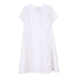 Dkny Abito Mezza Manica Tinta Unita per Bambina D62332 BIANCO DKNY 