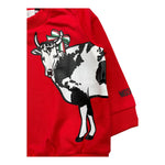 MOSCHINO felpa girocollo tinta unita con stampa Rosso per Neonato MSF060 ROSSO MOSCHINO 