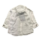 Never Too Camicia Manica Lunga Tinta Unita Bianco Per Neonato