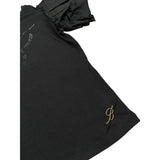 Miss Blumarine T-Shirt tinta unita con Brillantini Nero per Bambina IA3044J5003 NERO MISS BLUMARINE 