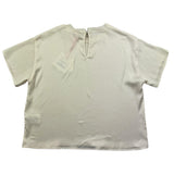 Vicolo Camicia Mezza Manica Tinta Unita Avorio Per Neonata
