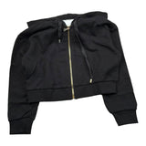 Lu Lu By Miss Grant Felpa Tinta Unita con Zip E Cappuccio per Bambina LL3149 NERO LU LU BY MISS GRANT 