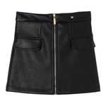 ELISABETTA FRANCHI gonna in ecopelle tinta unita Nero per Bambina EFGO169X NERO ELISABETTA FRANCHI 