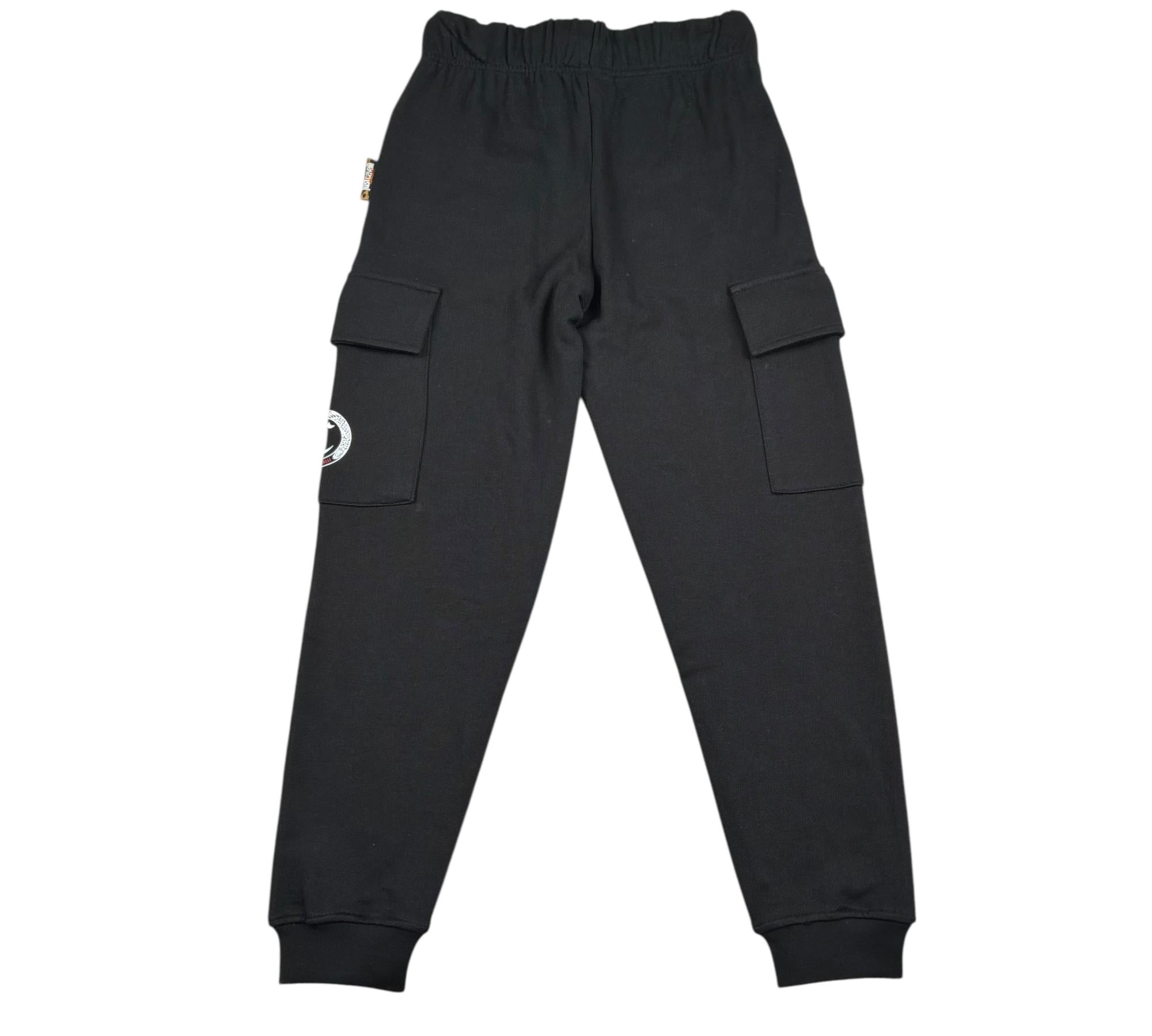 Just Cavalli Pantalone Tuta Tinta Unita con Stampa per Bambino JBP26037PA NERO JUST CAVALLI 