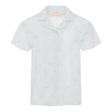 Saint Barth Camicia Mezza Manica Tinta Unita In Pizzo Sangallo per Bambina EVL000103016 BIANCO SAINT BARTH 