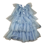 A' La Page Abito Giromanica Tinta Unita In Tulle per Bambina ORCHIDEAX AZZURRO A' LA PAGE 