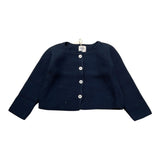 Isi Baby Cardigan In Filo Tinta Unita per Neonata SCCI127GFMM BLU ISI BABY 