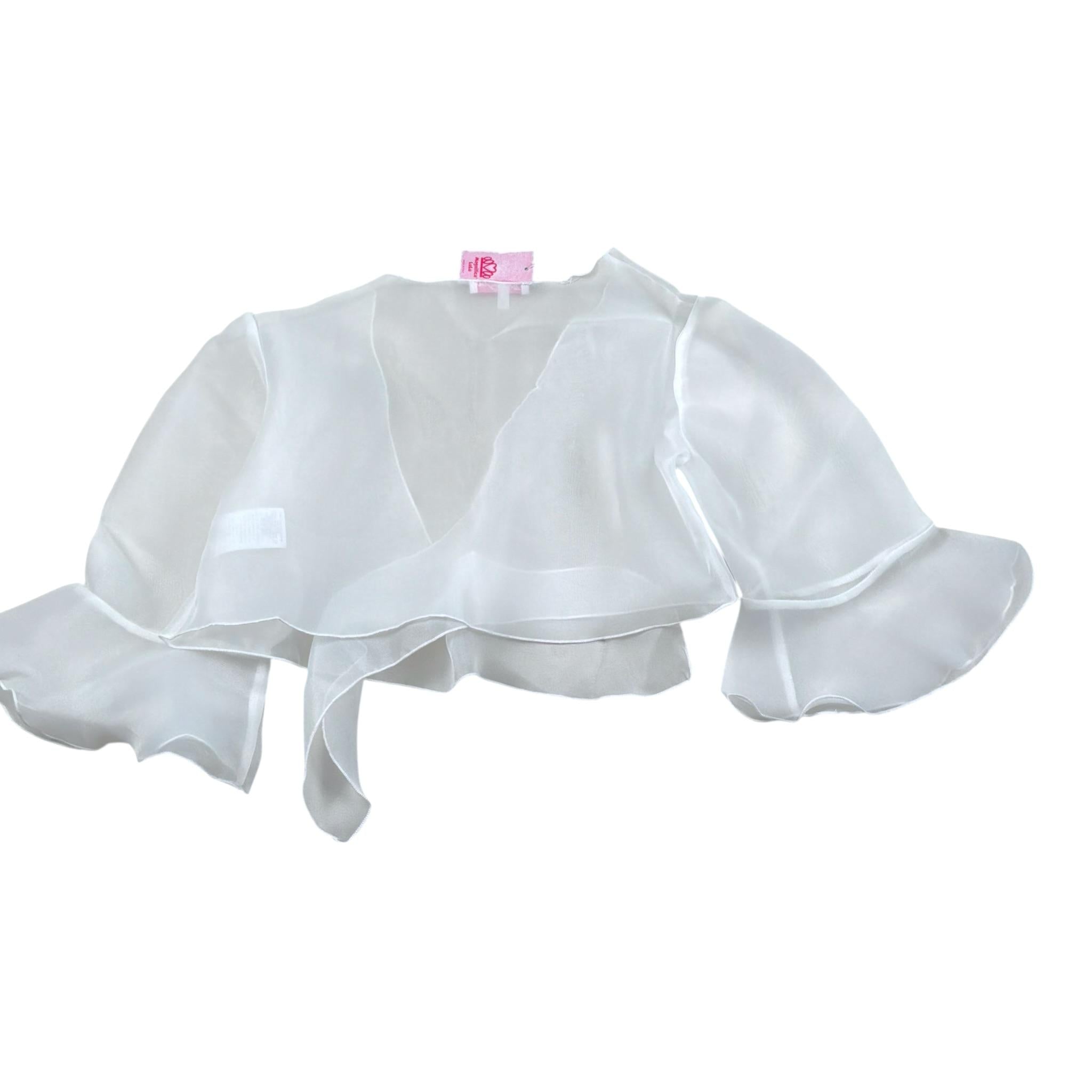 Magnifica Lulu Coprispalle Tinta Unita Velato per Bambina BO304 BIANCO MAGNIFICA LULU 