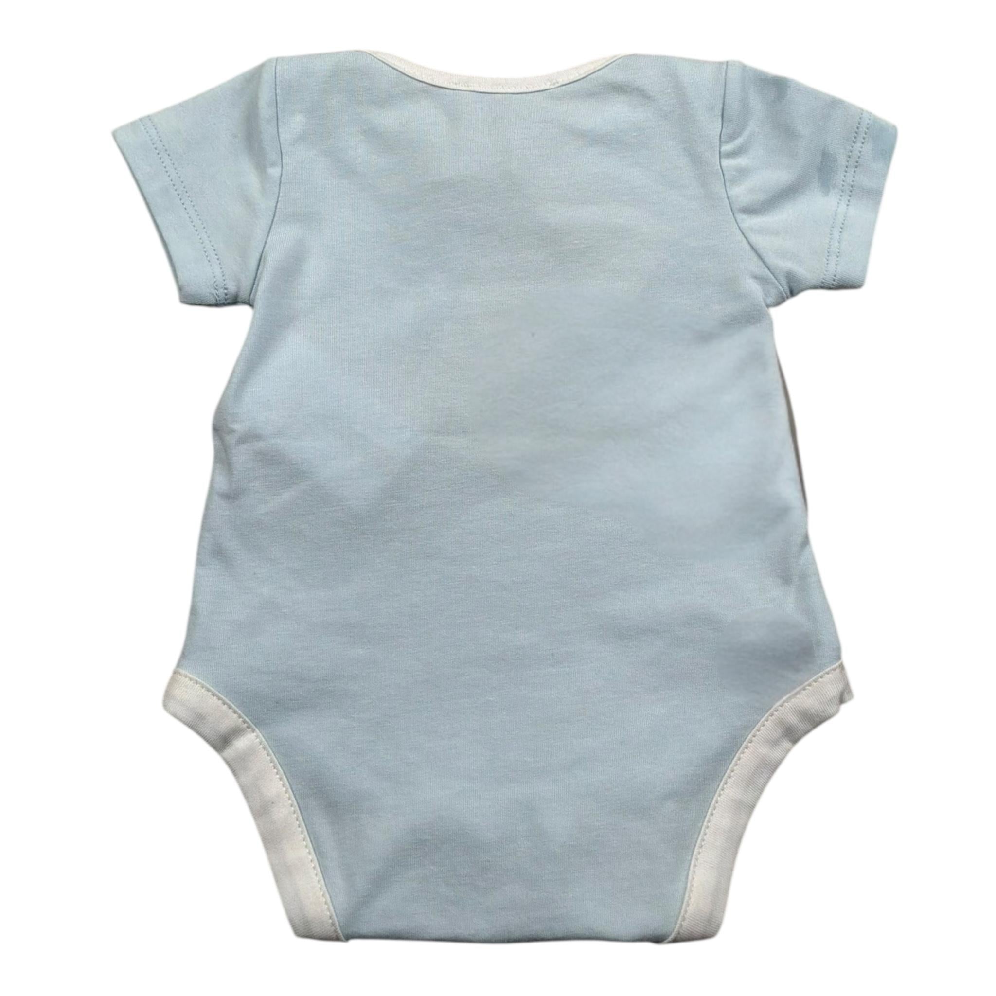 Trussardi Body Mezza Manica Tinta Unita per Neonato TLP26002TU AZZURRO TRUSSARDI 