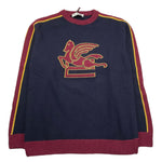 ETRO maglia girocollo tinta unita con ricami in contrasto Blu per Bambino GV9P30 BLU ETRO 