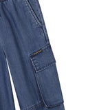 Michael Kors Pantalone Tinta Unita con Elastico In Vita per Bambina R30415 BLU MICHAEL KORS 