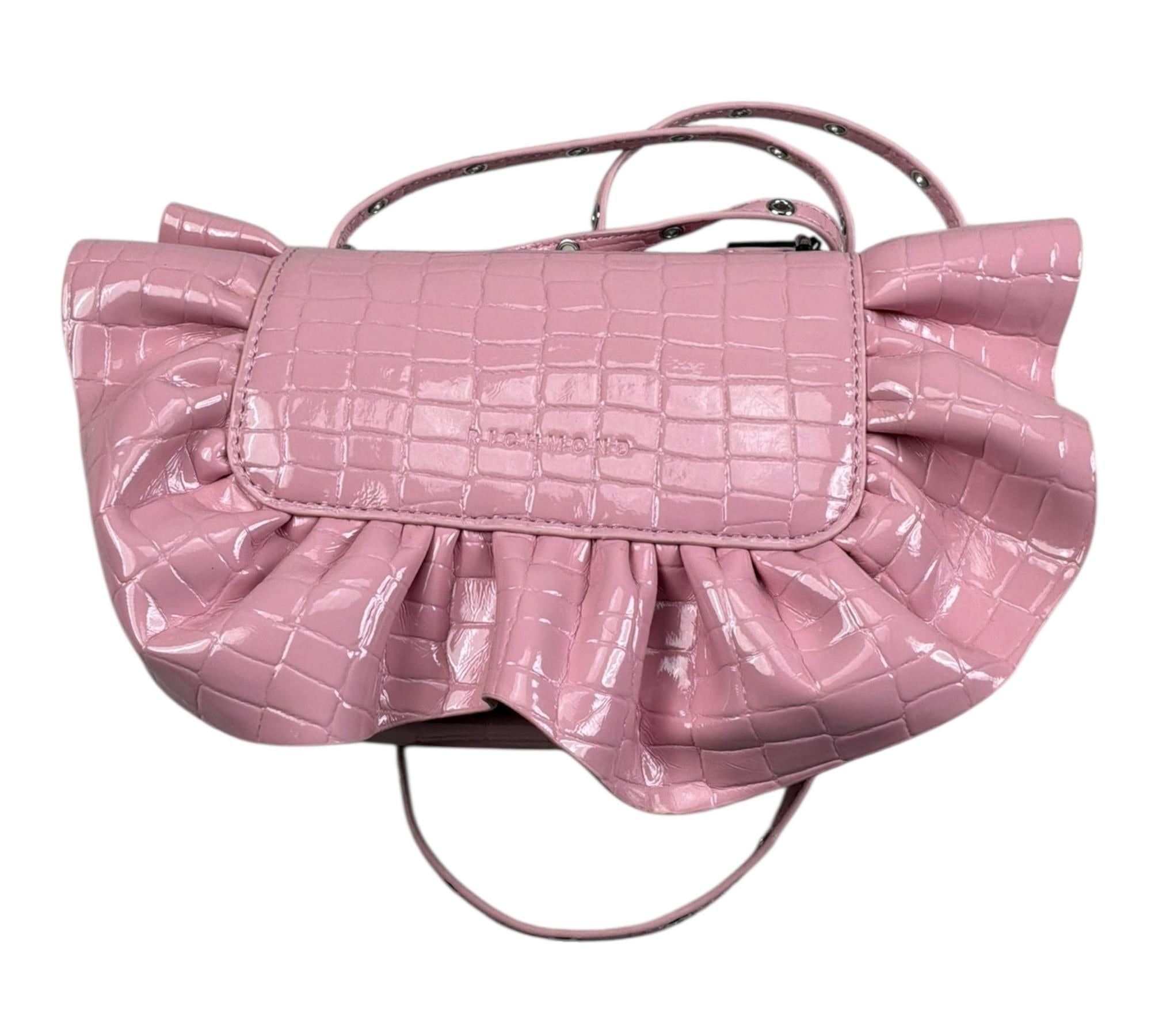 John Richmond Borsa Tinta Unita Lucida per Bambina RGP26170BO ROSA JOHN RICHMOND 