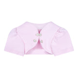 Fun & Fun Giacca Mezza Manica Tinta Unita con Bottoni Glitterati Rosa per Neonata