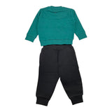 Cesare Paciotti Completo Felpa Girocollo-Pantalone In Tuta Verde Per Bambino