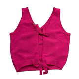 Met Top Tinta Unita con Brillantini per Bambina ME264 FUXIA MET 