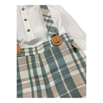 MARTA Y PAULA completo bicolore 2pz camicia-salopettes Bianco per Neonato 1859N BIANCO MARTA Y PAULA 