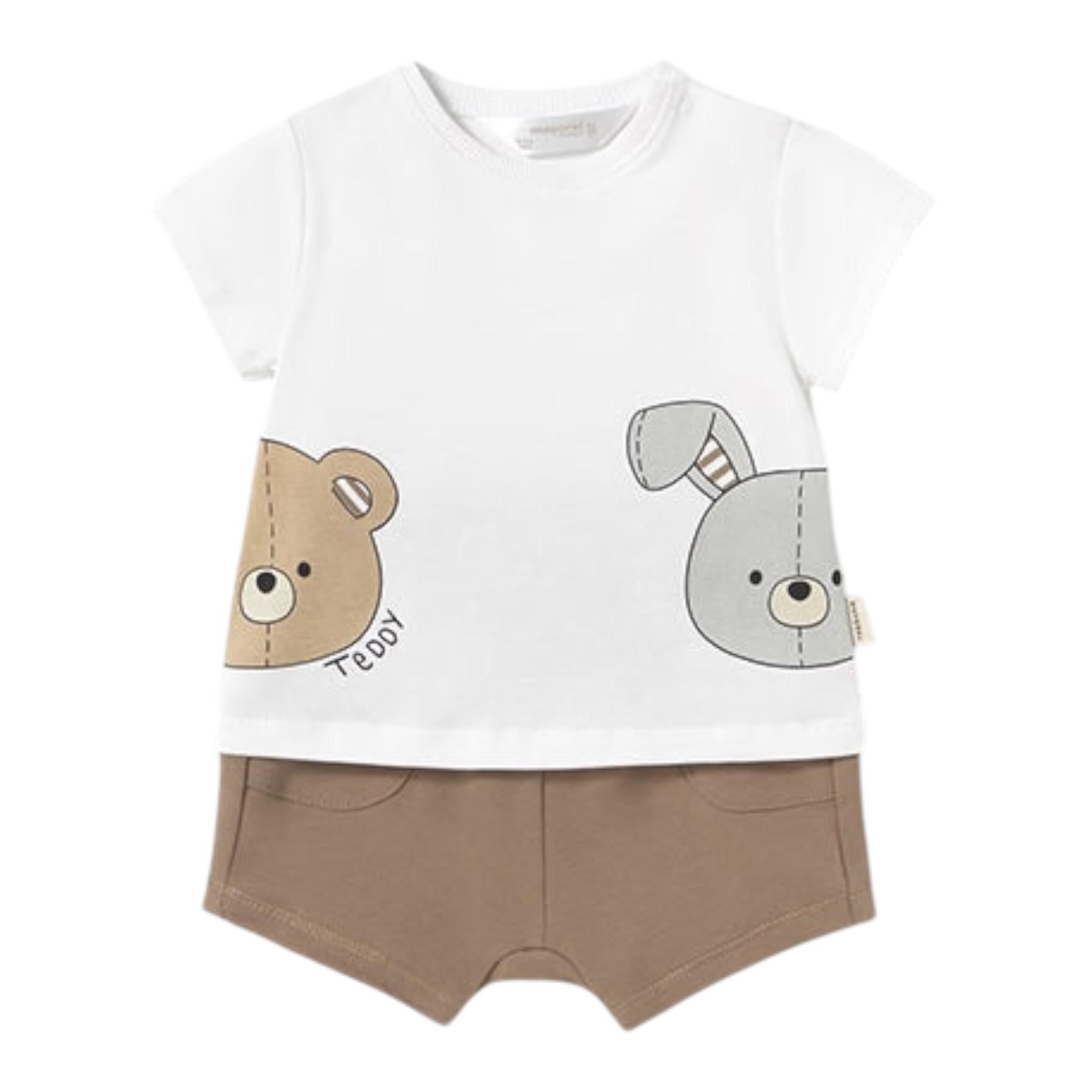 Mayoral Completo 2 Pezzi T-Shirt-Bermuda per Neonato 1206X BIANCO MAYORAL 