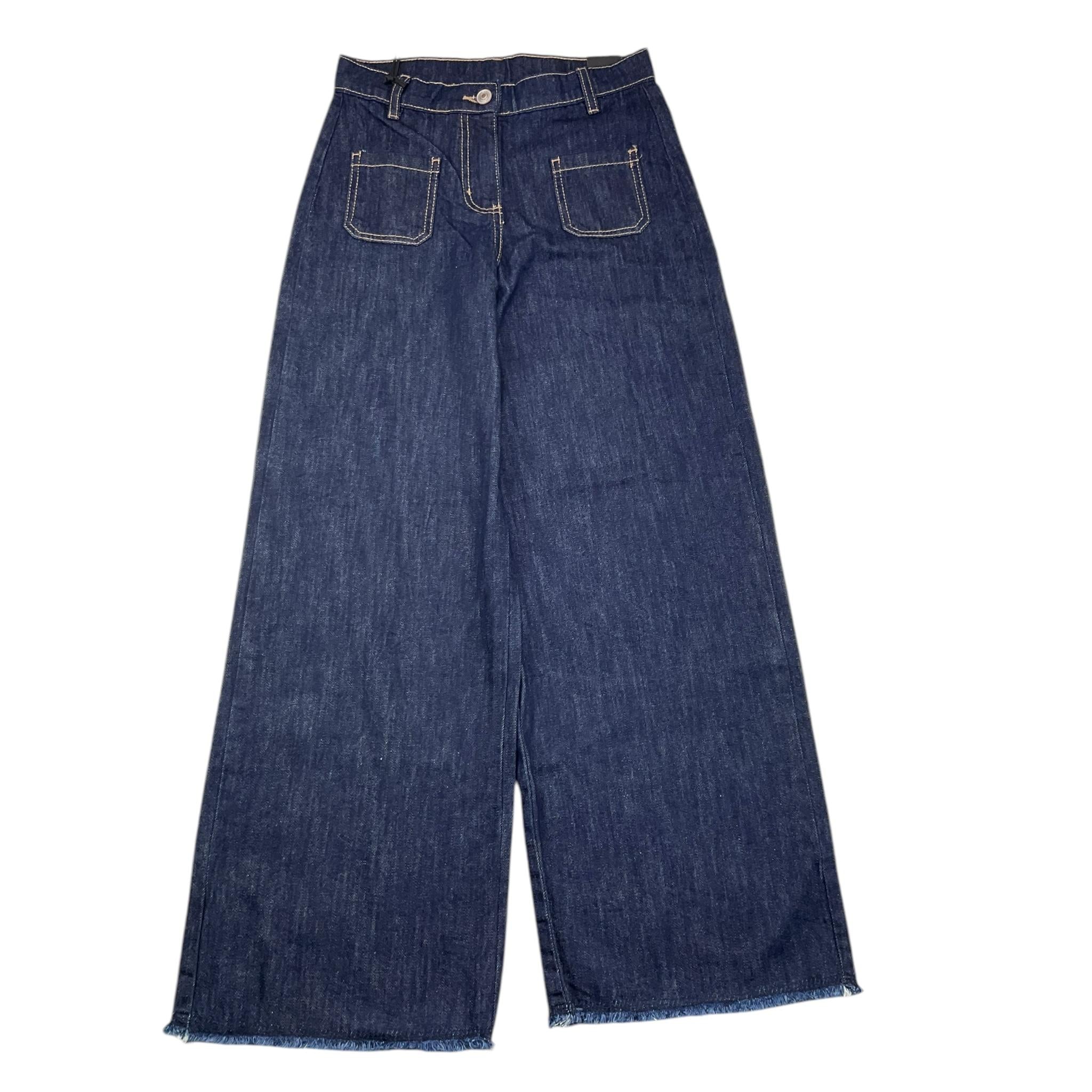 SARABANDA jeans tinta unita modello palazzo Blu per Bambina A719 BLU SARABANDA 