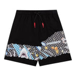 Sprayground Bermuda In Tuta Tinta Unita con Stampa per Bambino SPY672BLK NERO SPRAYGROUND 