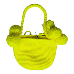 Piccola Ludo Borsa Tinta Unita con Pon Pon per Bambina CAP GIALLO FLUO PICCOLA LUDO 