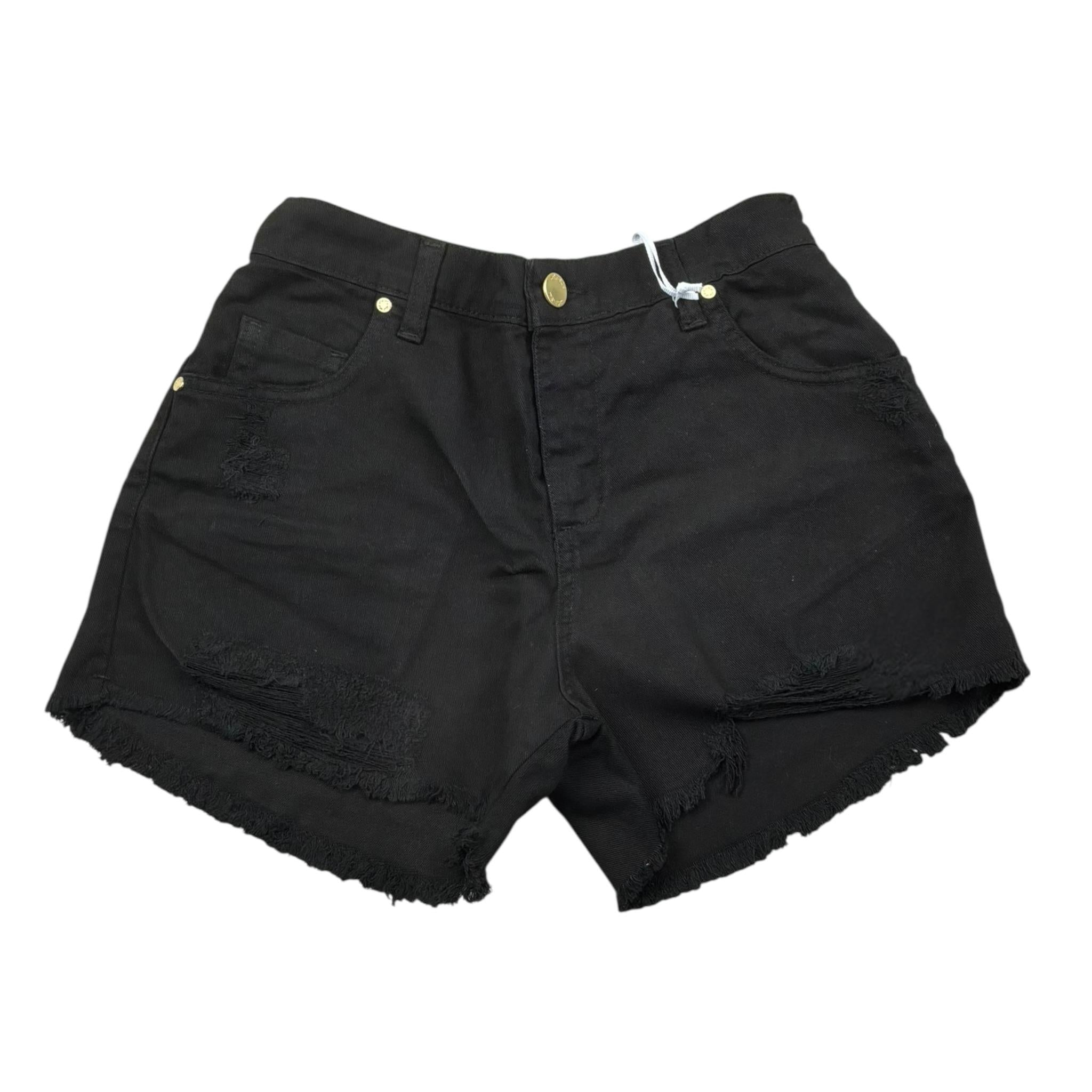 Lu Lu By Miss Grant Short Tinta Unita con Strappi per Bambina LL3381 NERO LU LU BY MISS GRANT 